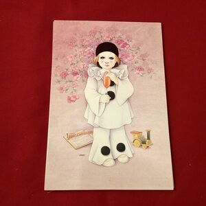 Four vintage Pierrot BaBy Love blank greetings cards no matching envelopes